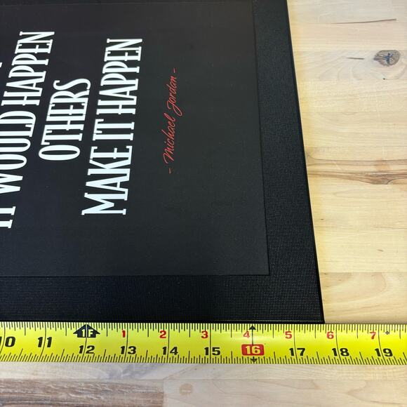 Michael Jordan Black Metal Displate Framed Quote 18x13 - Picture 2 of 4